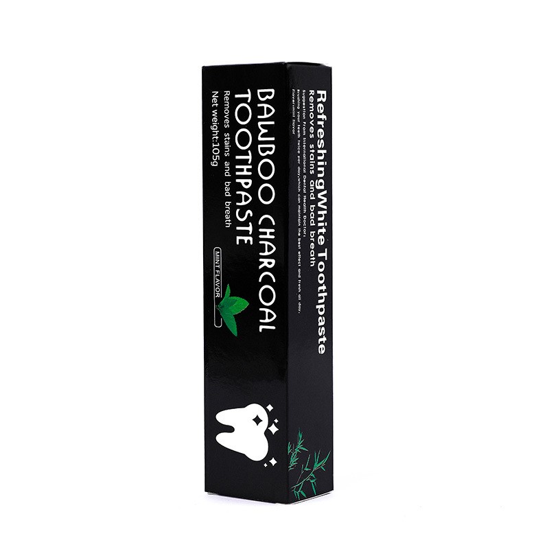 Custom Activated Aloe Bamboo Charcoal Whitening Toothpaste Natural Mint Flavor Bamboo Charcoal Black Teeth Cleaning Toothpaste