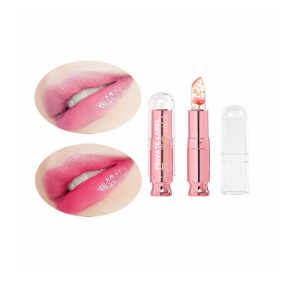 Low Moq Crystal Jelly Flower Ph Color Changing Magic Lipstick Flower Luxury Mood Waterproof Lips Clear Temperature Lip Balm