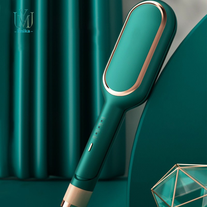 Customized Logo Hair Straightening Brush Hair Comb Straightener MCH HEAT Iron Brush Electric Hair Curling Style Comb