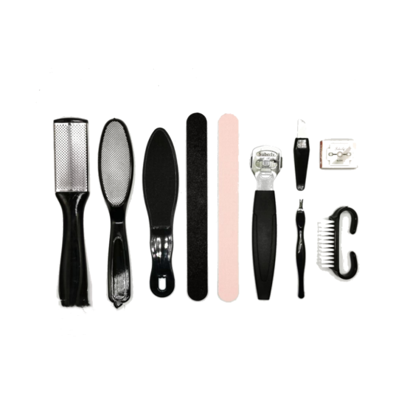 Imika  Hot-Selling 8 Pcs Foot Rub Board Exfoliate Stainless Steel Foot File Set Exfoliating Skin Calluses Foot Grinding