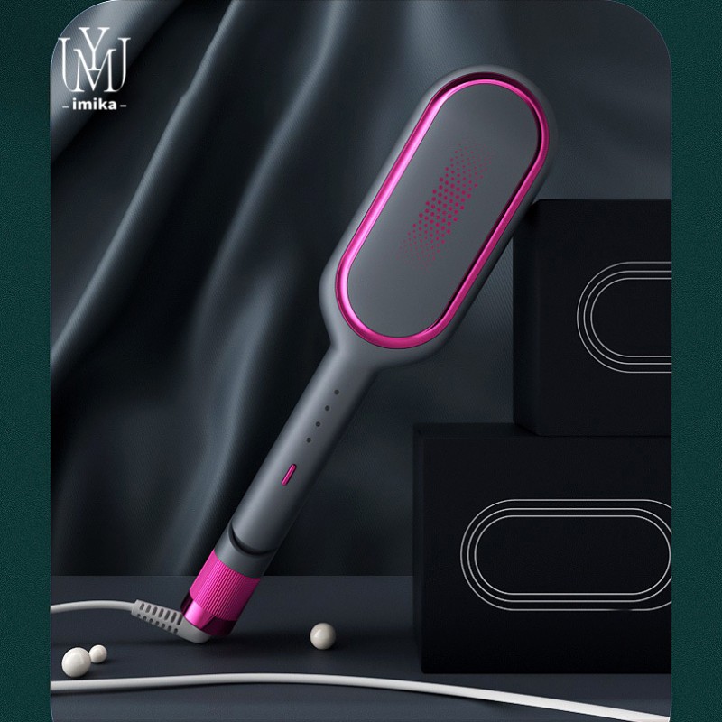 Customized Logo Hair Straightening Brush Hair Comb Straightener MCH HEAT Iron Brush Electric Hair Curling Style Comb