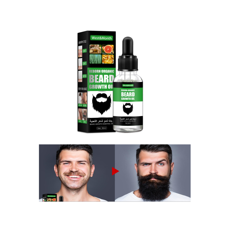 Free Sample Organicl Plant Extract Black Men Beard Oil Nourishing Beard Growth Men Care Growth Beard Essential Oil