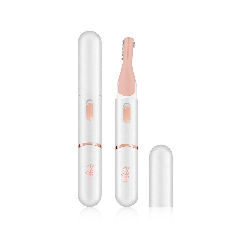 Custom Logo Usb Rechargeable Electric Ear Nose Neck Eyebrow Hair Shaver Ladies Double-Sided  Eyebrow Hair Remover Trimmer