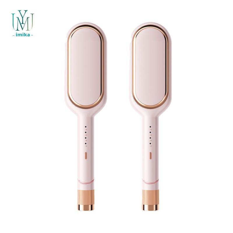 Customized Logo Hair Straightening Brush Hair Comb Straightener MCH HEAT Iron Brush Electric Hair Curling Style Comb