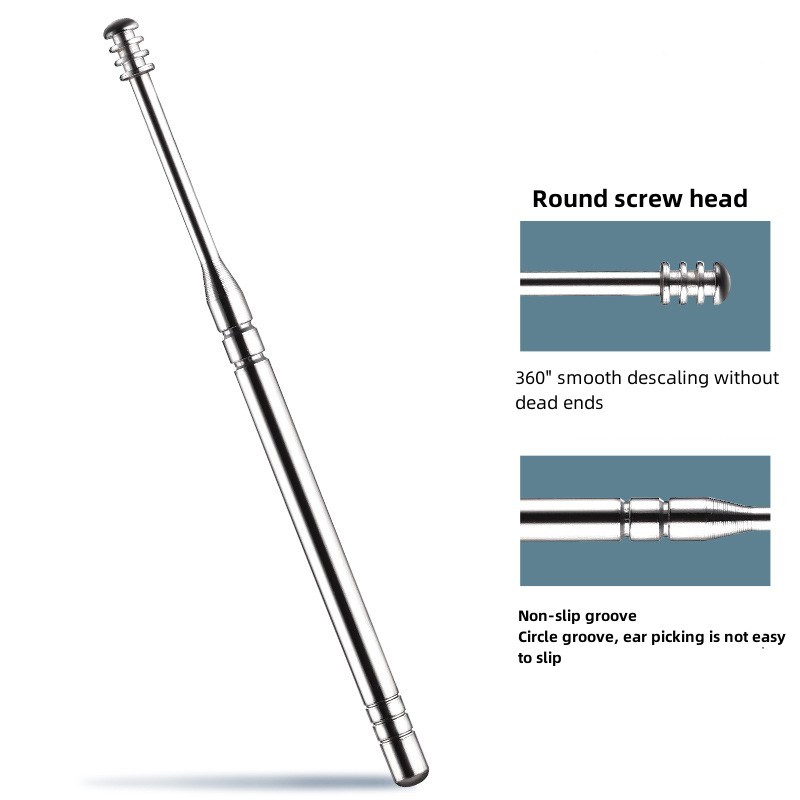 Wholesale Factory Price Stainless Steel Ear Spoon Ear Cleaner Earwax Remover Spoon Spiral Ear Cleaning Tool