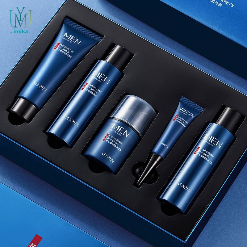 Private Label Oil Control Hyaluronic Acid Skin Care Kit Mens Facial Skin Care Set for Men Skin Care Lotion Routine Kit