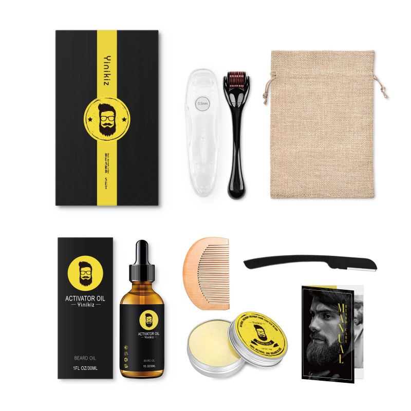 Wholesale  Long-Lasting Extra Firm Hold | Smooth, Condition, Styling Balm Beard Grooming Kit  for Men