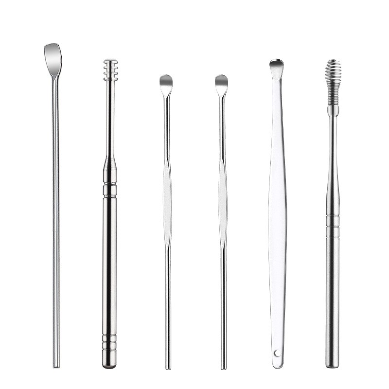 Wholesale Factory Price Stainless Steel Ear Spoon Ear Cleaner Earwax Remover Spoon Spiral Ear Cleaning Tool