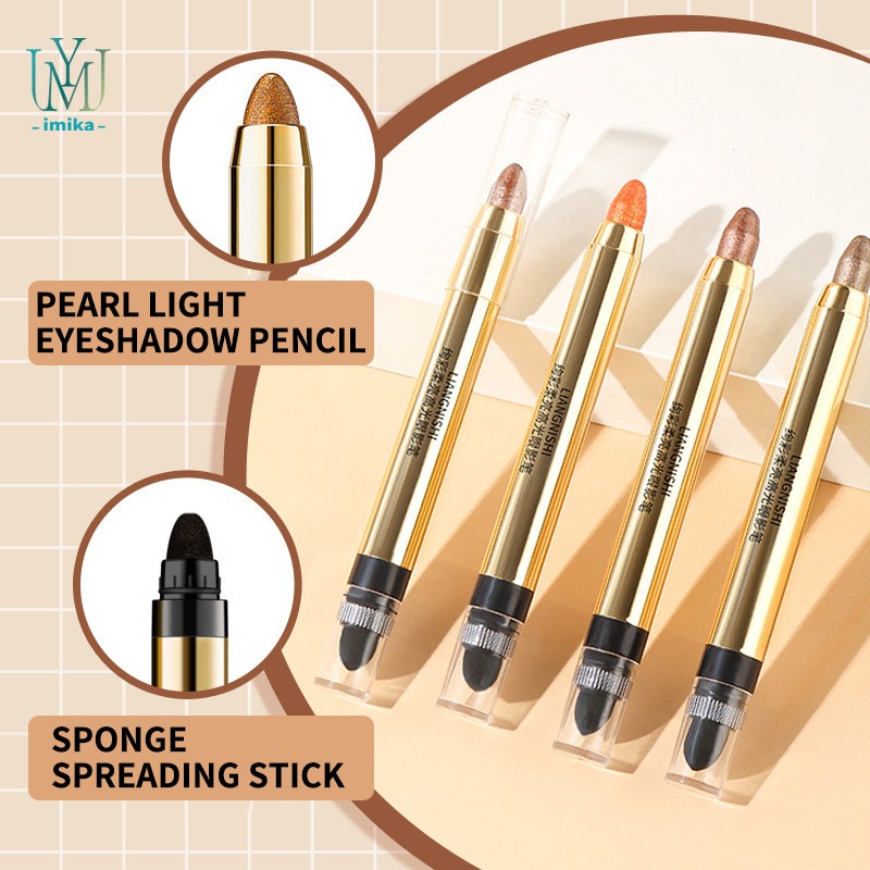 Brilliant 6 Color Waterproof Glitter Matte Nude Eye Shadow High Pigment Highlighter Pearl Lying Silkworm Stick Contouring Pen