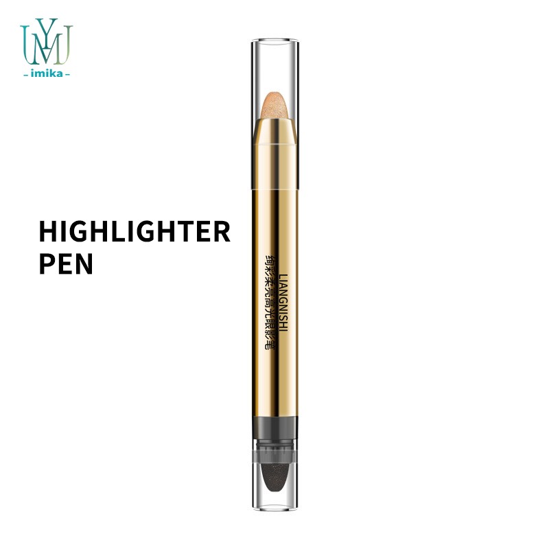 Dual-Use Shiny Highlighter Chameleon Eye Shadow Stick Glitter Silkworm Liner Dry Powder Eye Shadow Pencil