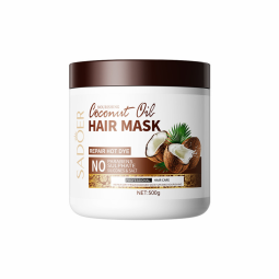 Repairs Damage Hair Keratin Coconut Oil Hair Care Mask Soft Smooth Nourishing Moisturizing Coconut Hair Mask 500g