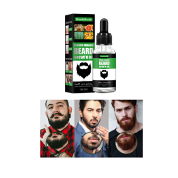 Free Sample Organicl Plant Extract Black Men Beard Oil Nourishing Beard Growth Men Care Growth Beard Essential Oil