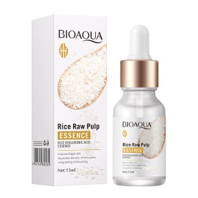 Oem Pigmentation Removal Whitening Rice  Extract Hyaluronic Acidserum Improves Roughness and Moisturizing Facial Skin Care Serum
