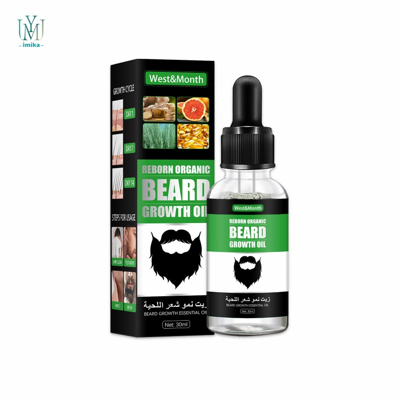 Free Sample Organicl Plant Extract Black Men Beard Oil Nourishing Beard Growth Men Care Growth Beard Essential Oil