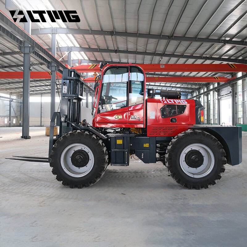 Diesel Forklift Factory - OEM High Power 4000KG 5000KG 4WD Rough Terrain with Cabin