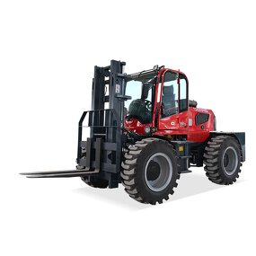 Diesel Forklift Factory - OEM High Power 4000KG 5000KG 4WD Rough Terrain with Cabin