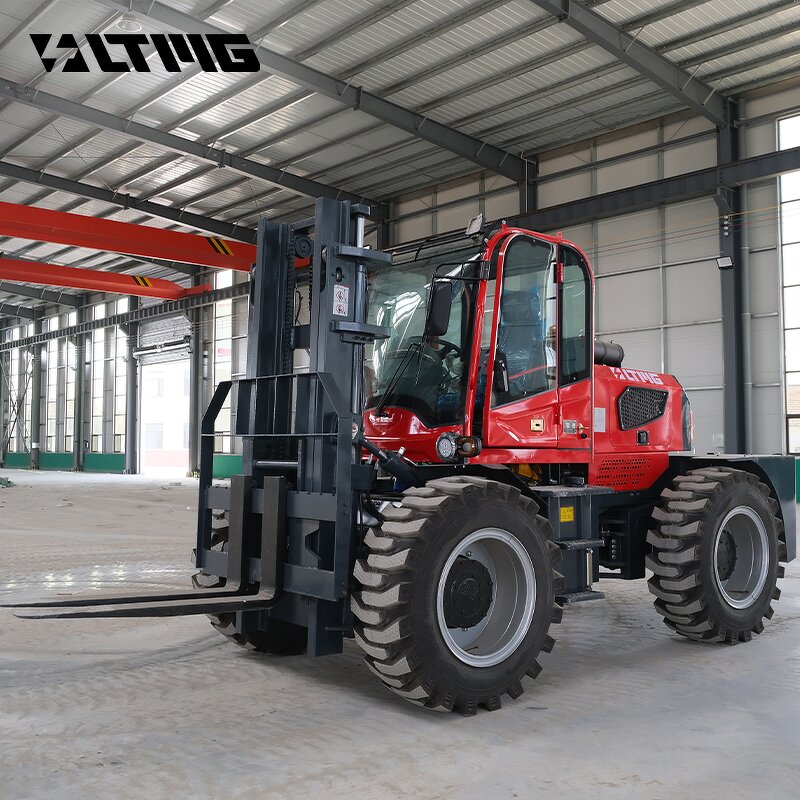Diesel Forklift Factory - OEM High Power 4000KG 5000KG 4WD Rough Terrain with Cabin