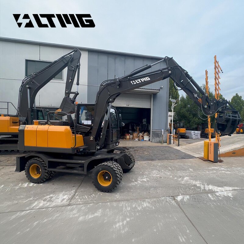 Wheel Excavator Manufacturer - OEM LTMG High Quality 7-8 Ton Earth Moving Machinery