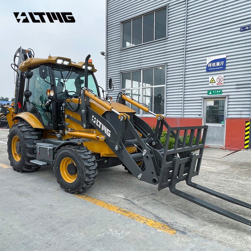 Backhoe Loader Factory - OEM High Quality 4wd 2.5 Ton with Fork Attachment