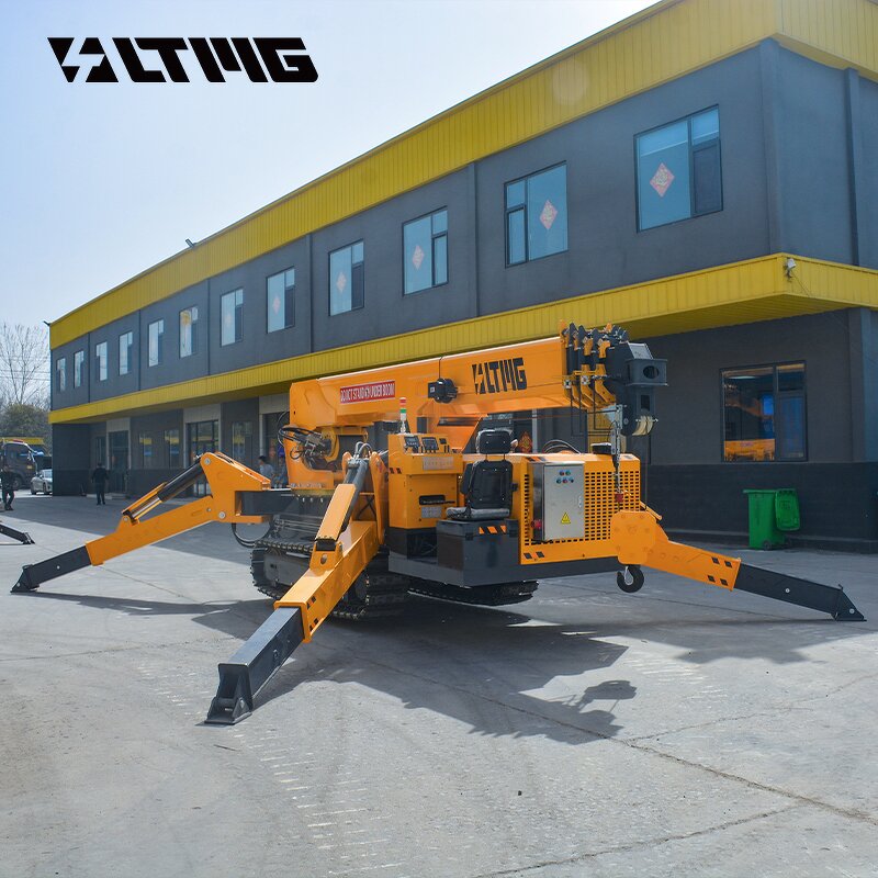 Spider Crane Factory - OEM 2525 New Design 12 Ton Diesel Crawler Long Arm Optional