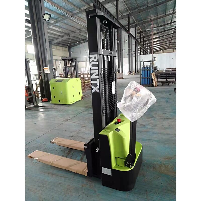 Electric Pallet Stacker Manufacturer - OEM CE 1 Ton Rough Terrain With 3 Big Wheels