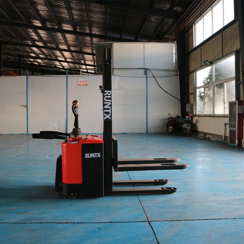 Electric Pallet Stacker Manufacturer - OEM CE 1 Ton Rough Terrain With 3 Big Wheels