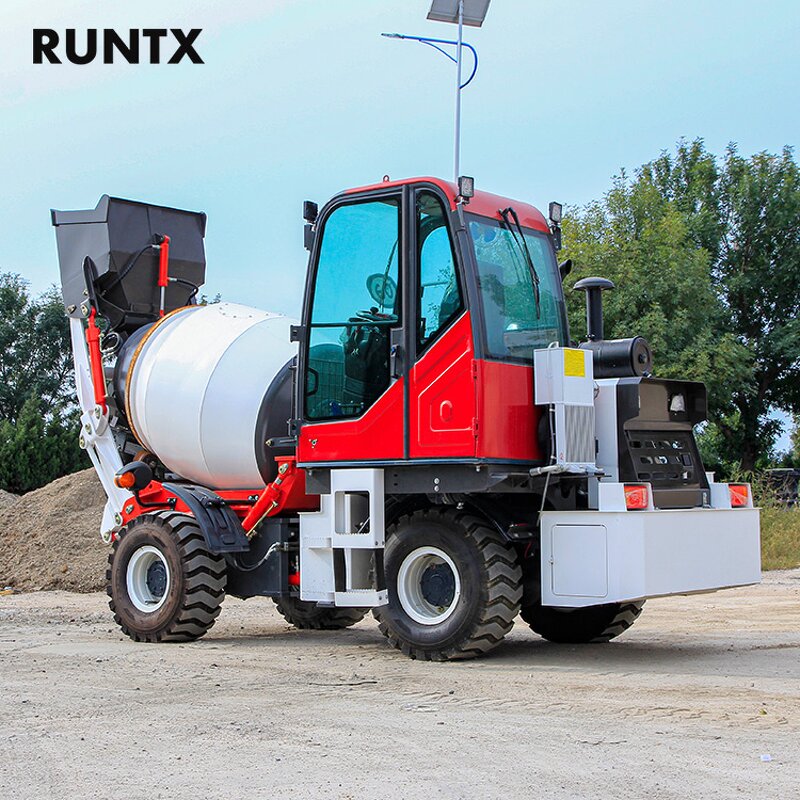 Mobile Cement Mixer Manufacturer - OEM RUNTX Hot Sale Efficient Construction Projects