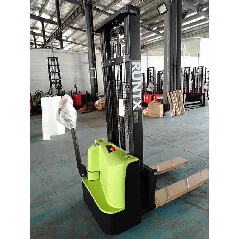 Electric Pallet Stacker Manufacturer - OEM CE 1 Ton Rough Terrain With 3 Big Wheels