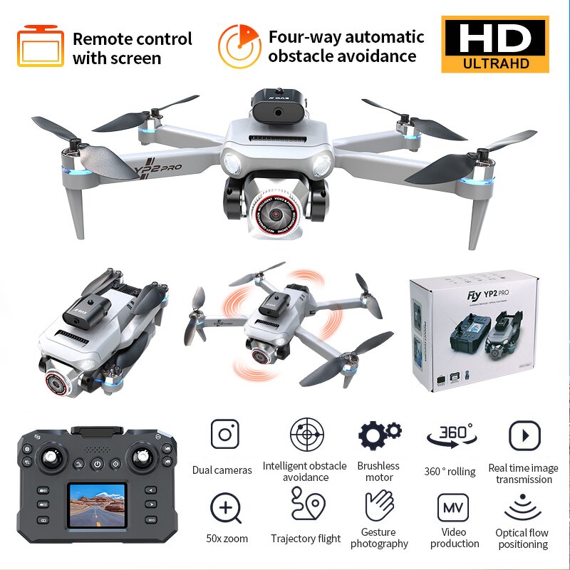 Drone Factory - OEM/ODM Custom YP2 Pro Foldable Obstacle Avoidance Aerial HD Camera 50X