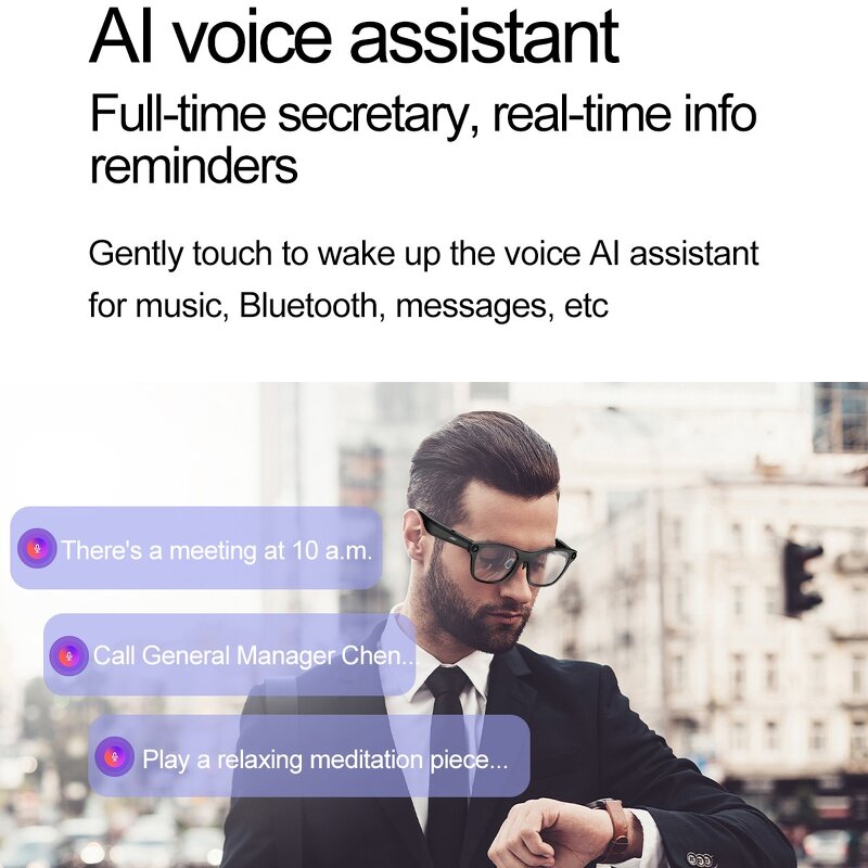 AI Smart Glasses Factory - OEM/ODM Custom S336 1080P Video WiFi BT Call Voice Translation