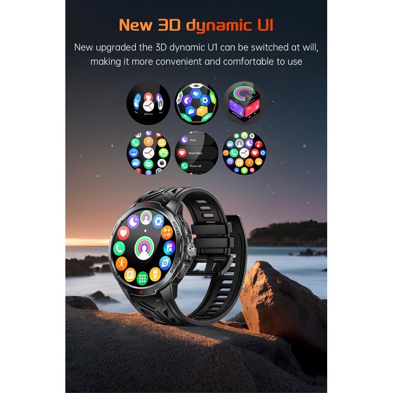 Smart Watch Factory - OEM/ODM Custom 1.7" BT Call Flashlight Compass 3ATM