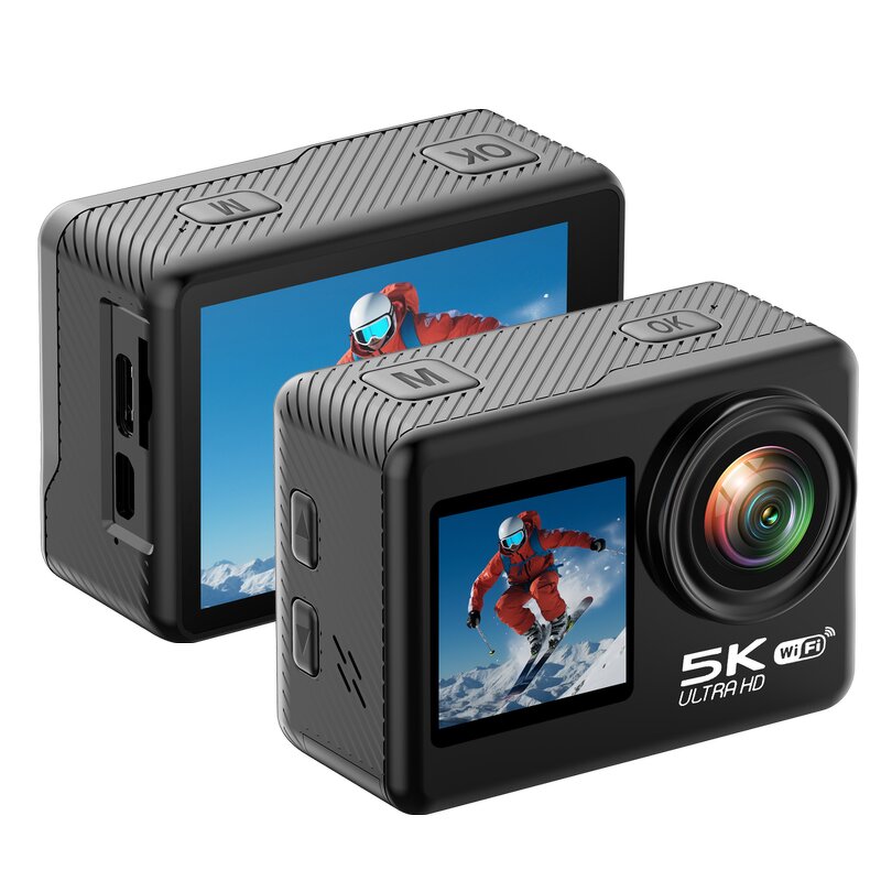 Action Camera Factory - OEM/ODM Custom 5K WIFI Dual Color Screen 2.0inch 30 FPS EIS