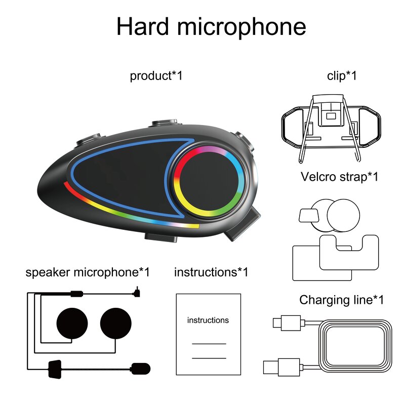Helmet Earphone Factory - OEM/ODM Custom K17 BT 5.4 Noise Reduction Ambient Light Voice Assistant