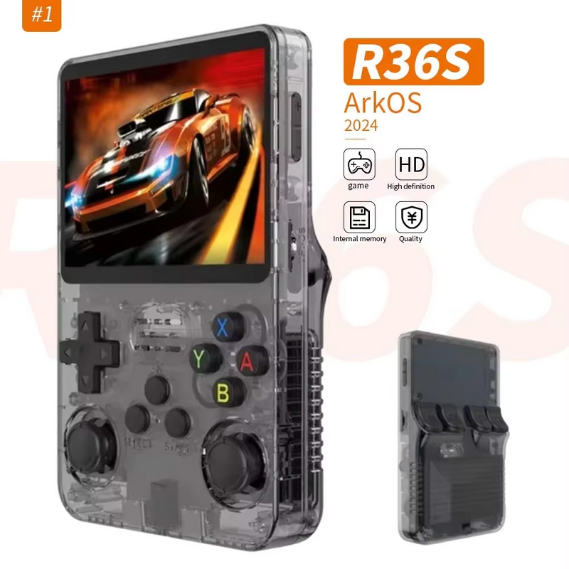 Handheld Game Console Factory - OEM/ODM Custom R36S 3.5 Inch Linux 64G Transparent Design
