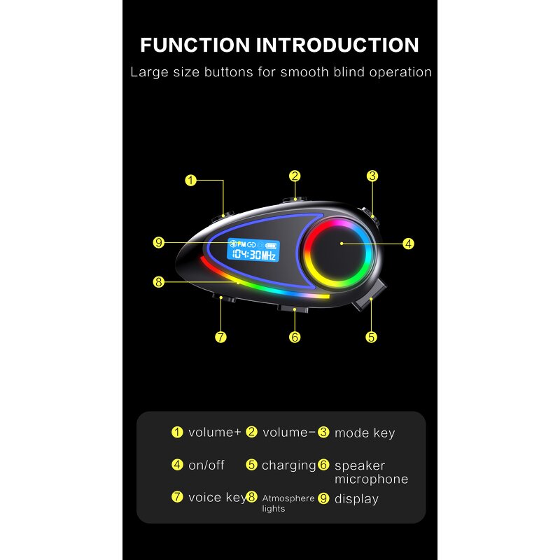 Helmet BT Earphone Factory - OEM/ODM Custom K18 Hand-free Calling Ultra Long Standby