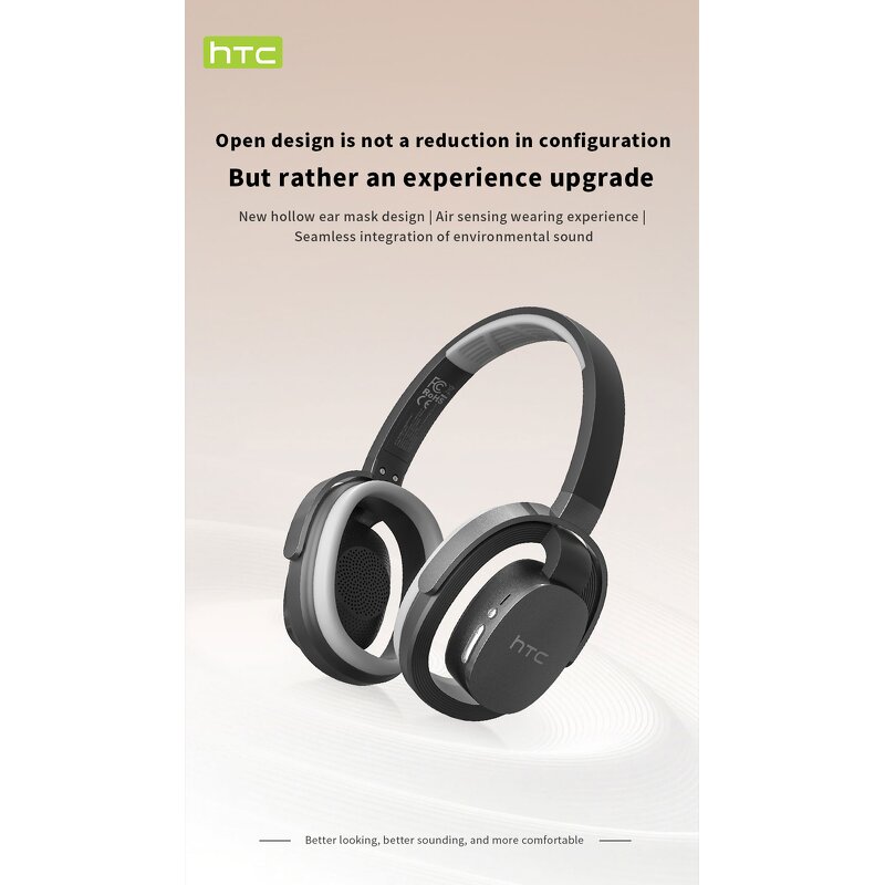 True Wireless Headphones Factory - OEM/ODM Custom HTC HP07 Noise Reduction Cancel BT 6.0