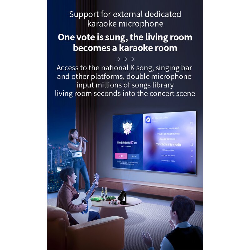 Smart Projector Factory - OEM/ODM Custom 720P Electric Focus 560CVIA Wifi 1+8GB