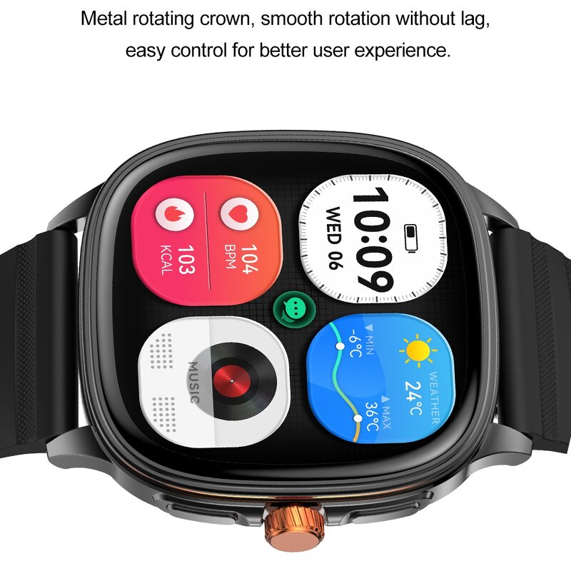 Smart Watch Factory - OEM/ODM Custom 1.73" AMOLED Always-On Display BT Call IP68