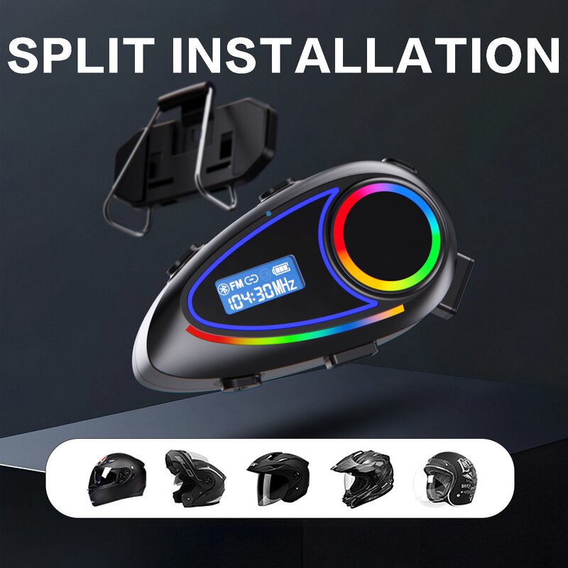 Motorcycle Headphones Factory - OEM/ODM Custom K18 HiFi Voice Assistant LED Light FM Radio