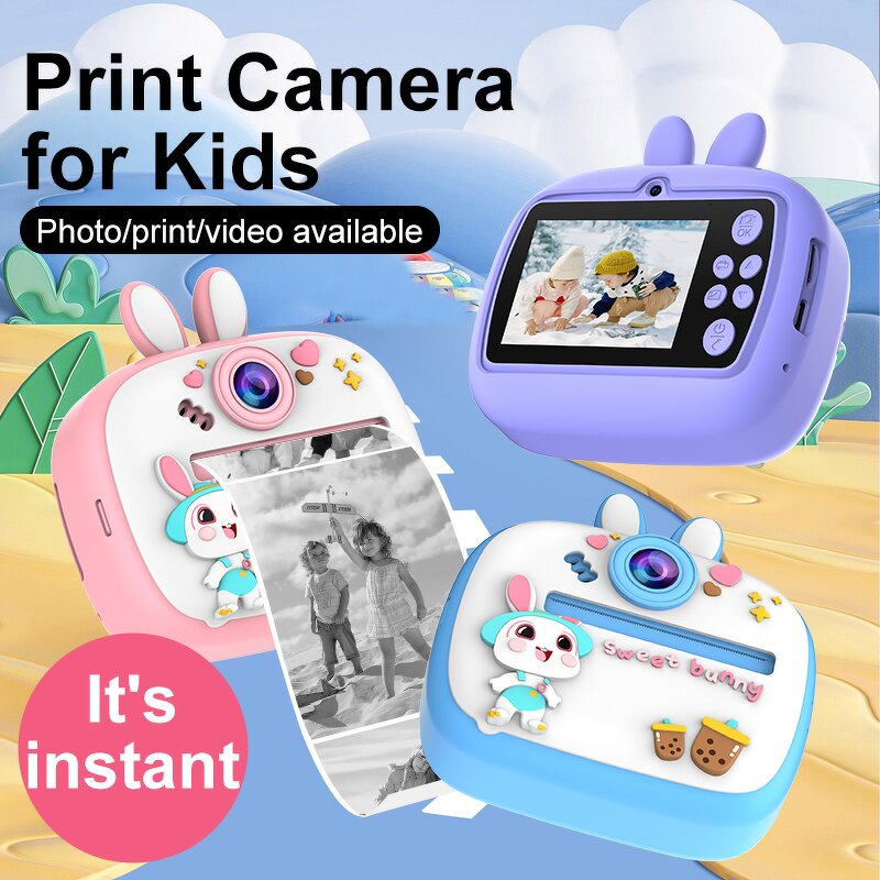 Kids Instant Print Camera Factory - OEM/ODM Custom Dual Lens 2400w Pixels Thermal Print