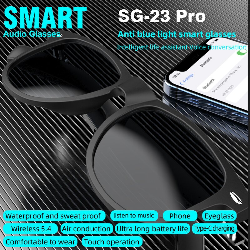 AI Smart Glasses Factory - OEM/ODM Custom Touch Control HIFI Music Answer Call UV Proof
