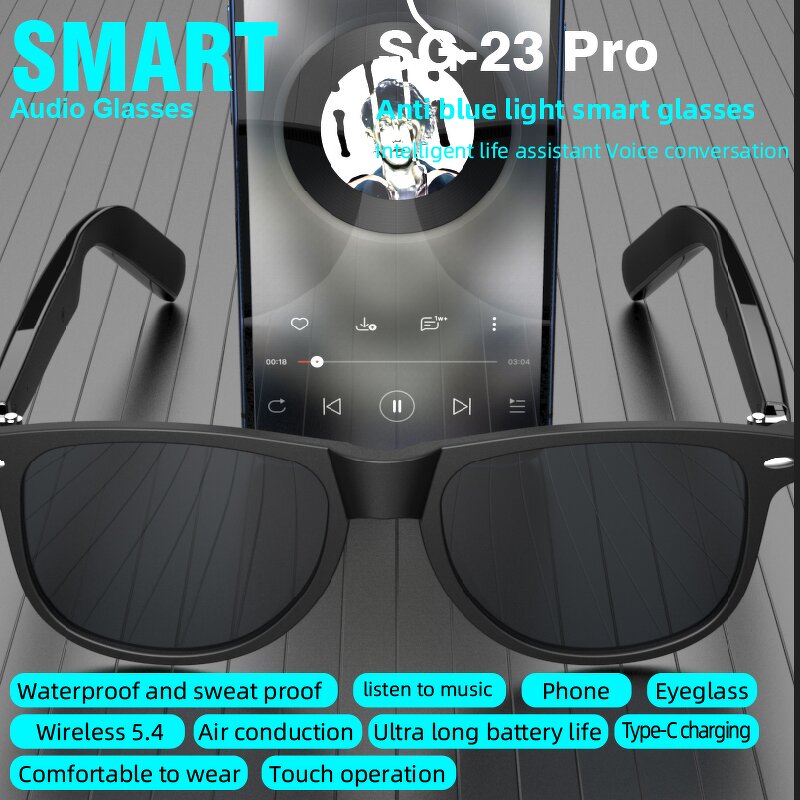 AI Smart Glasses Factory - OEM/ODM Custom Touch Control HIFI Music Answer Call UV Proof