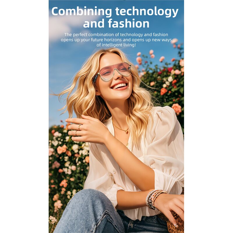 Smart Glasses Factory - OEM/ODM Custom Anti-blue Light BT5.4 Music Calls Air Conduction