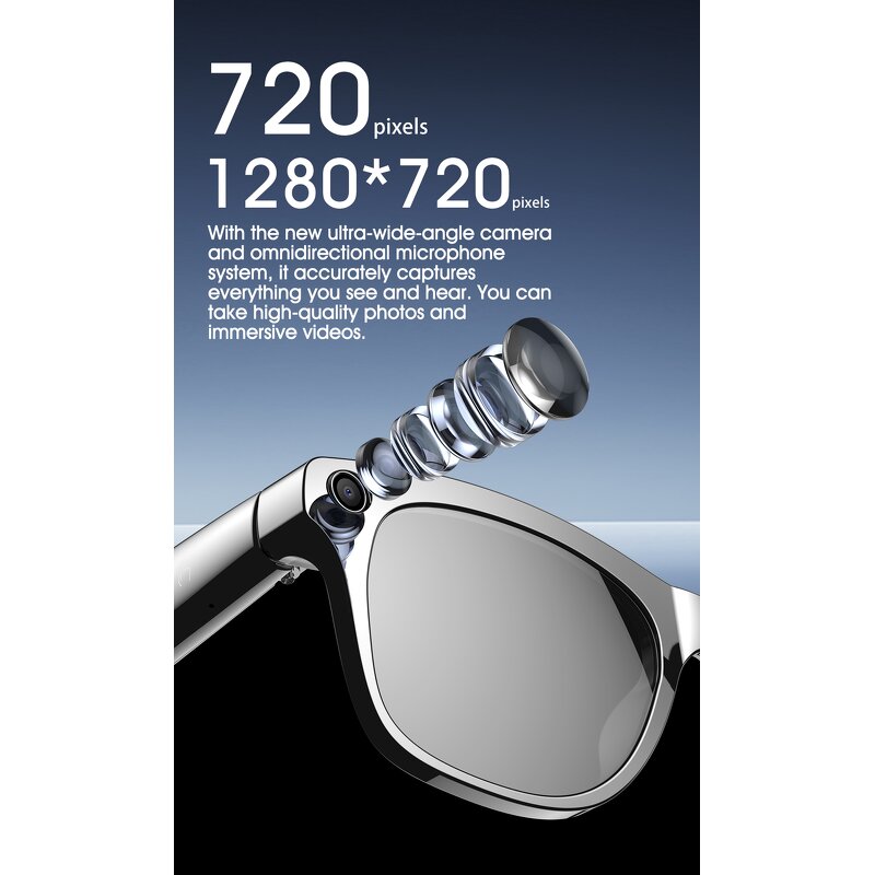 AI Smart Glasses Factory - OEM/ODM Custom Camera 720P Video Shooting Multilingual Translation