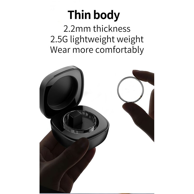 Smart Ring Factory - OEM/ODM Custom Fashionable 5ATM Heart Rate Blood Oxygen Gesture