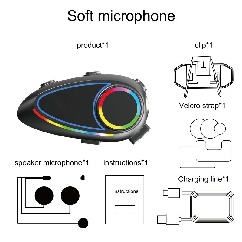 Helmet Earphone Factory - OEM/ODM Custom K17 BT 5.4 Noise Reduction Ambient Light Voice Assistant