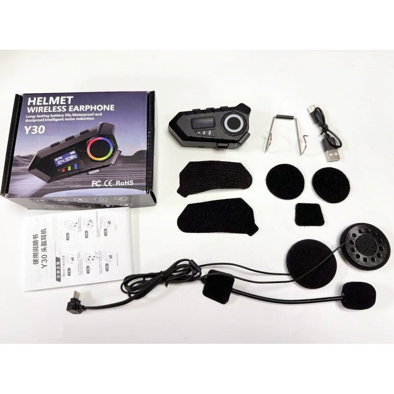 Motorcycle Earphones Factory - Hot Selling Y30 IP65 Waterproof Voice Assistant Bluetooth