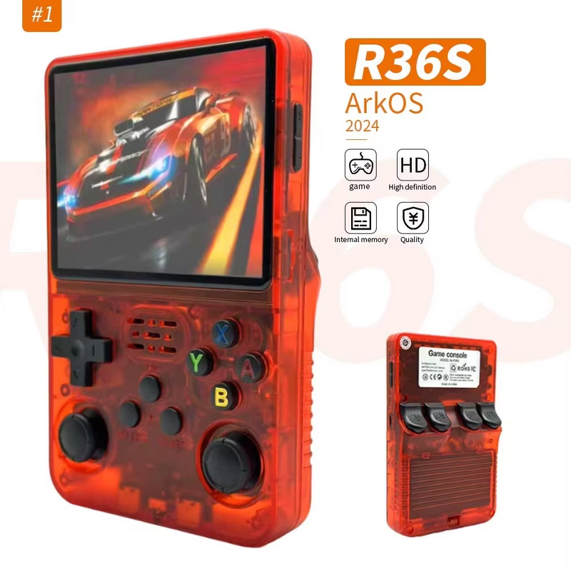 Handheld Game Console Factory - OEM/ODM Custom R36S 3.5 Inch Linux 64G Transparent Design