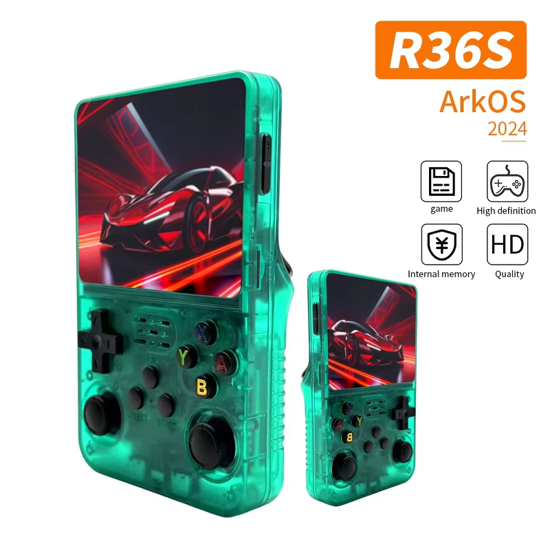Handheld Game Console Factory - OEM/ODM Custom R36S 3.5 Inch Linux 64G Transparent Design