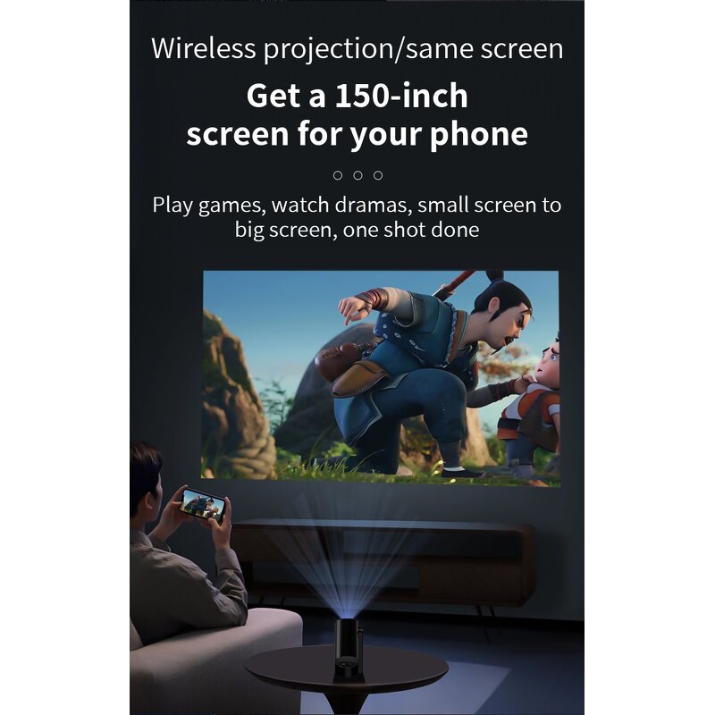 Smart Projector Factory - OEM/ODM Custom 720P Electric Focus 560CVIA Wifi 1+8GB